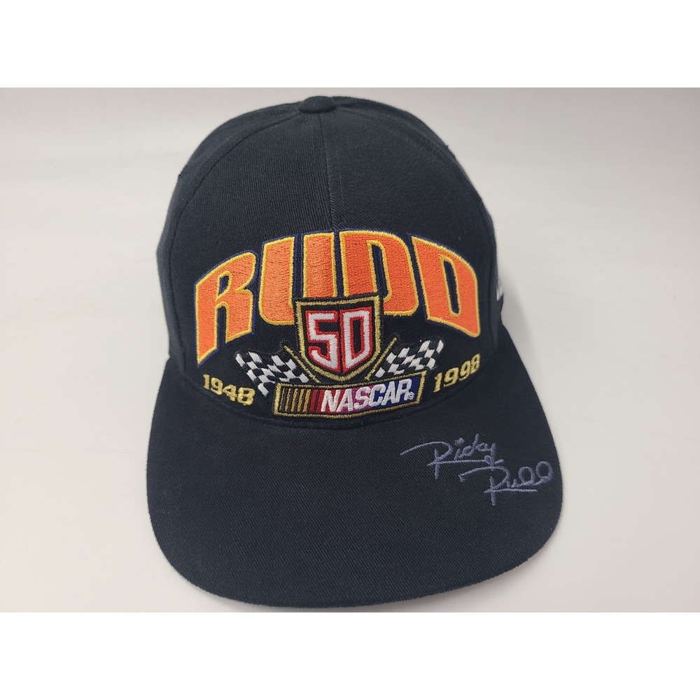 Vintage Ricky Rudd‎ 1998 NASCAR 50th Anniversary Logo Athletic Snapback Hat Cap